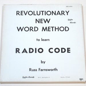 Morse code vinyl Revolutionary New Word Method to Learn Radio Code box 3 records Farnsworth training method of rhythmic patterns circa 60s