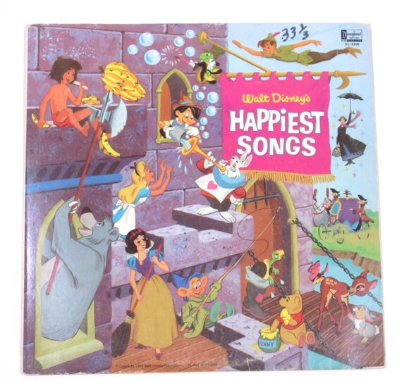 Walt Disney's Happiest Songs レコード VINTAGE Walt Disney's Happiest Songs Collector's LP Record