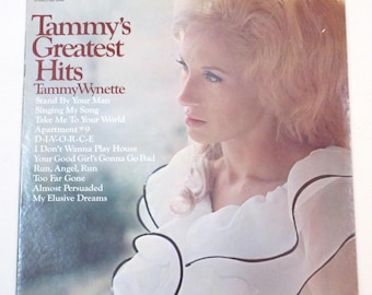 Tammy Wynette vinyl DIVORCE or Hits album choice, Stand by Your Man, Good Girl Gonna Go Bad, 60s country singer married to George Jones