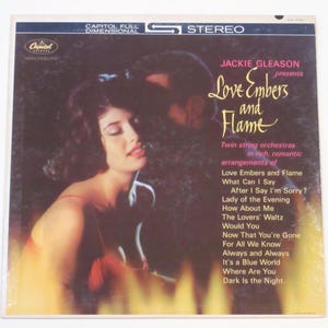 Jackie Gleason vinyl 1950s seduction jazz choice 2 LPs each Martinis/Lovers, Change Mind/Remember, Misty/Love Hours, Flame/Touch, home decor