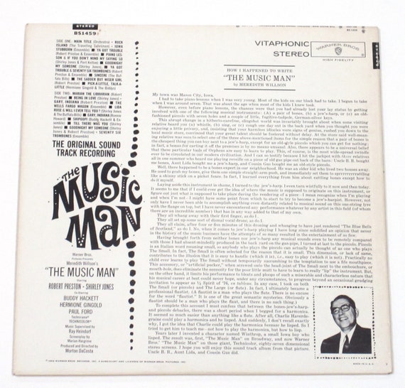 The Music Man Vinyl Broadway or Movie Robert Preston, Shirley