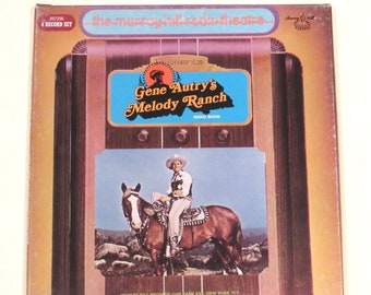 Gene Autry vinyl Melody Ranch radio show box set 4 records 9 episodes Pat Buttram Johnny Bond Cass County Boys Will Rogers cowboy action