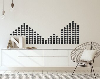 Personalised Removable Polka Dot Vinyl Wall Decal: Custom Colour & Size