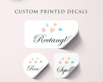 Personalised Printed Vinyl Stickers: Decals for Business Logo, Wedding, Car, Laptop, Wall, Party & Gifts