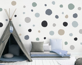 Morandi Polka Dot Wall Decals: Removable Stickers for Baby, Kids & Nursery Rooms Decor