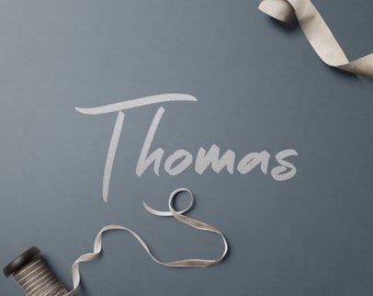 Personalised Removable Silver Vinyl Decal: Custom Wording & Size