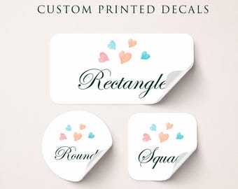 Personalised Printed Vinyl Stickers: Decals for Business Logo, Wedding, Car, Laptop, Wall, Party & Gifts