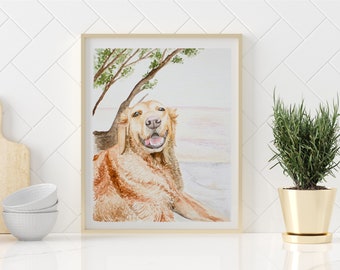 Custom Original Watercolor painting, pet portrait