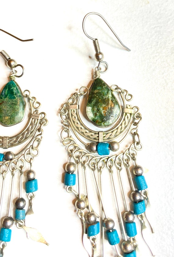 NEW: Vintage Turquoise Silver Earrings - image 5