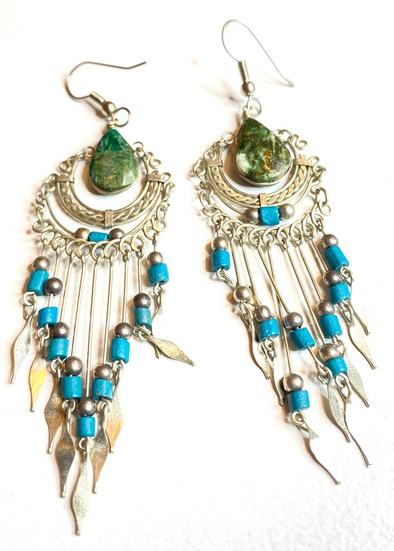 NEW: Vintage Turquoise Silver Earrings - image 3