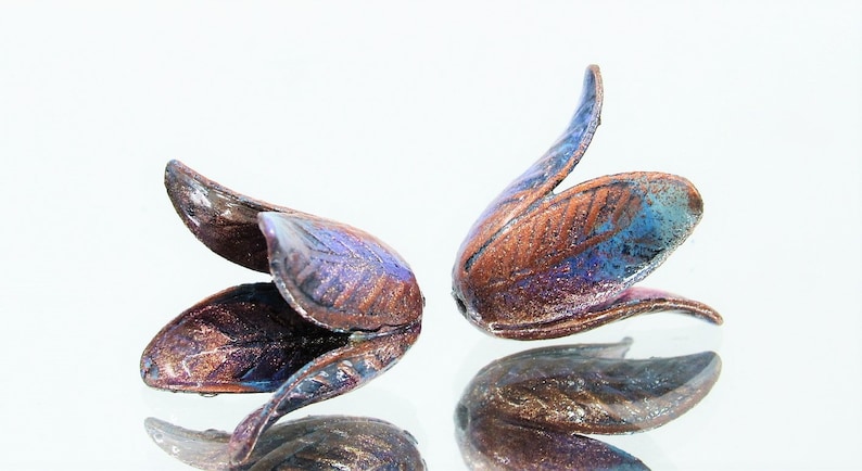 Artisan Patina 4-Petal Brass Magnolia Flower Bead Caps
