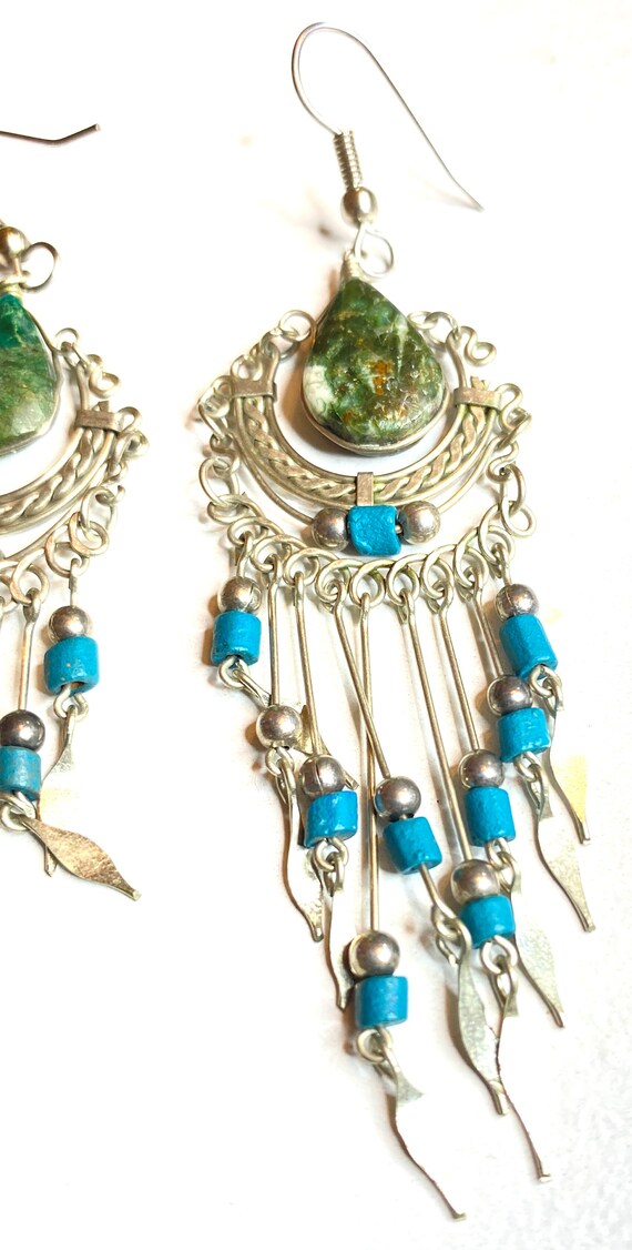 NEW: Vintage Turquoise Silver Earrings - image 4