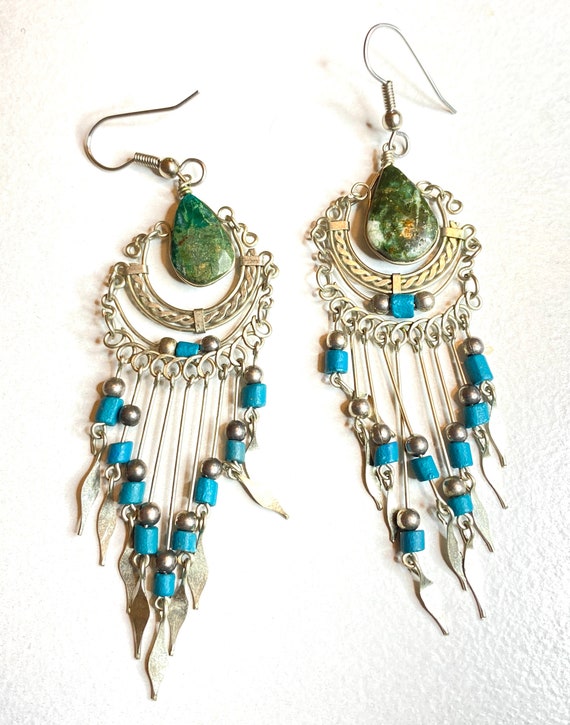 NEW: Vintage Turquoise Silver Earrings - image 7