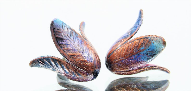 Artisan Patina 4-Petal Brass Magnolia Flower Bead Caps
