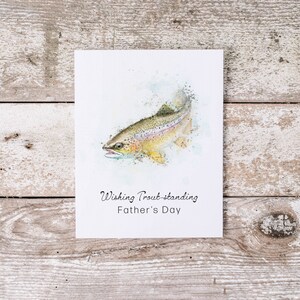 Watercolor Trout Fishing Father&#39;s Day Card