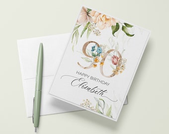 90th Birthday Gift For Women, 90th Birthday For Grandma, Note Card Personalized, Happy 90th Birthday Grandad, 90th Birthday Card Dad