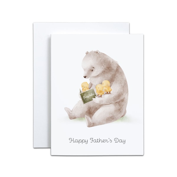 I Love Papa Bear Fathers Day Card, Happy Fathers Day Card from Kids, I Love You Dad, Grandad Fathers Day Card Funny, Step Dad Gift