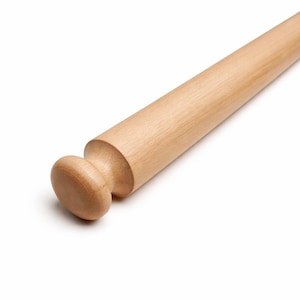 Rodillo de madera de haya extra grueso / Matterello tradicional italiano, rodillo para masa de pasta