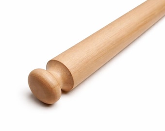 Bardzo gruby wałek z drewna bukowego | Tradycyjny włoski wałek do ciasta makaronowego Matterello