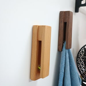 Creative Rustic Wooden Towel Hooks,Modern Wood Hanger,Handmade Wall Hooks,Rustik Wood Hook,Walnut Beech Hook,Kitchen and Bathroom Organizer