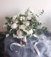 White & greenery bouquet,Wedding bouquet boho bouquets ,bridal bridesmaids bouquets ,spring wedding bouquet, baby’s breath,rose,eucalyptus 
