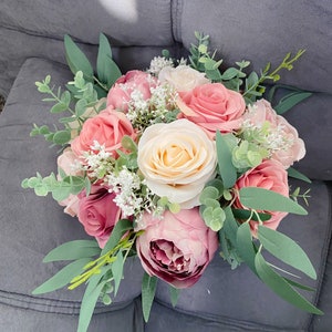 Wedding Bouquets, Bridal Bouquets, Bridesmaids Bouquets, Blush, Ivory, Dusty, Rose, Mauve,summer wedding,beach wedding