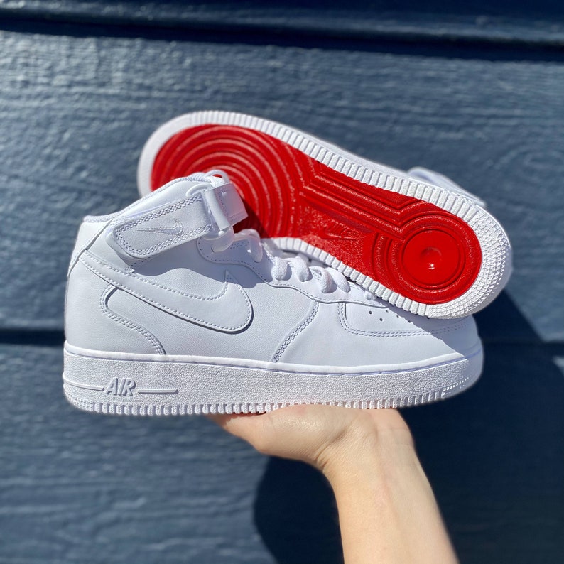 Red Bottoms Air Force 1 Red Soles Custom AF1 Custom - Etsy