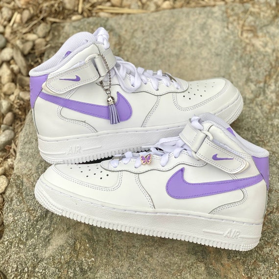 white air force ones with colored swoosh