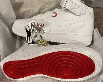 red bottom af1 custom