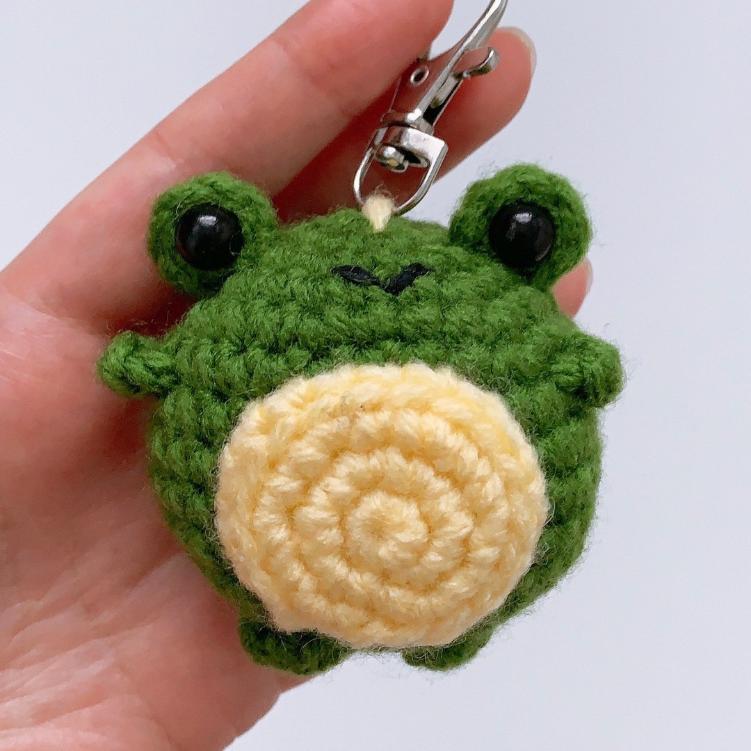Cute Kawaii Frog Keychain Frog Amigurumi Crochet Plush - Etsy