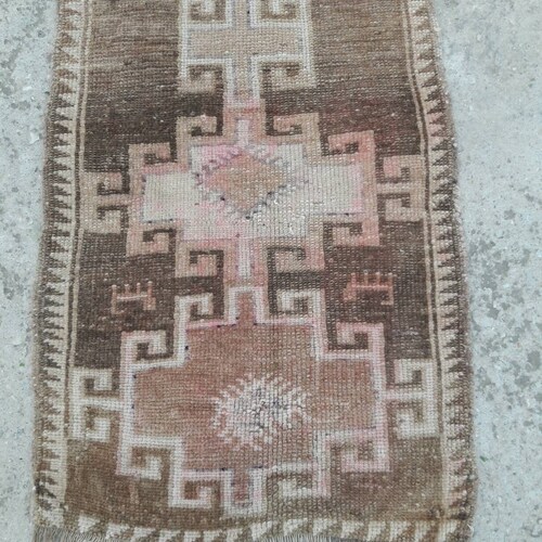 1'10x2'7 shops mini rugs, handmade wool small rug, turkish mini rug, oushak rugs, anatolian small rug, vintage mini rugs, laundry, door mat, bath