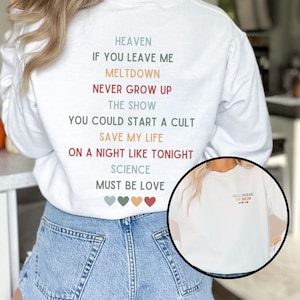 Niall Horan The Show Album Tracklist Double Sided Crewneck Sweatshirt, Heaven Won&#39;t Be The Same, Cute Comfy Long Sleeve, Niall Horan Merch