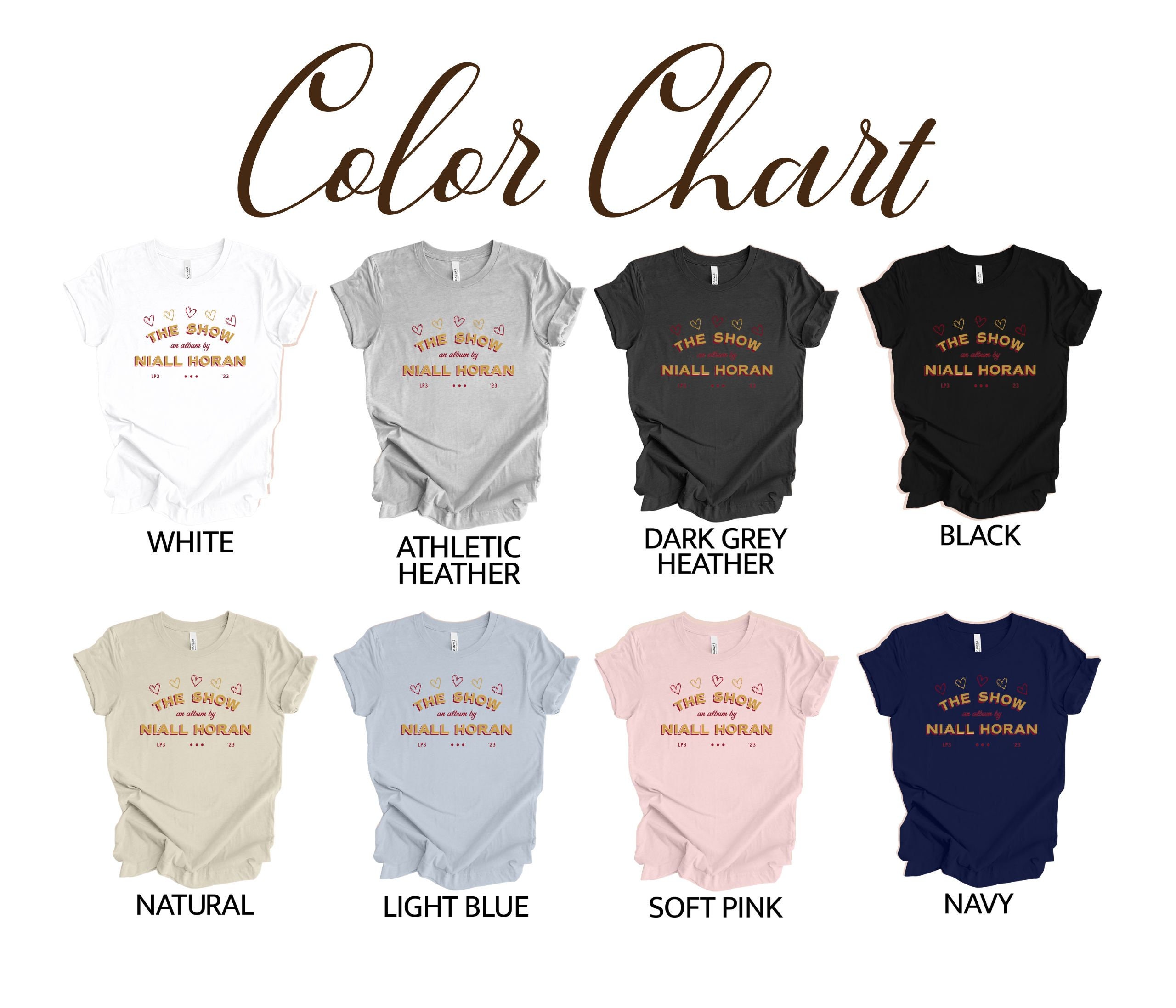 ナイル・ホーラン ザ・ショウ アルバム T シャツ、キュートでシンプルな NH マーチャンダイズ シャツ、天国は同じではない、ナイル好きへのギフト、ワン・ダイレクション  - Etsy 日本, image size:2560x2195