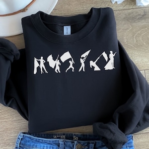 Color Guard Sweatshirt, Winter Guard, High School Band, Marching Band Shirt, Rifle, Flag, Colorguard