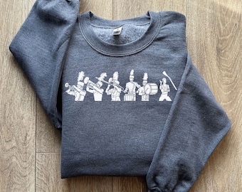 Sudadera de banda de música, camiseta unisex de banda de secundaria, guardia de color, línea de tambores, trompeta, trombón, corneta, sección de metales, rifle, bandera