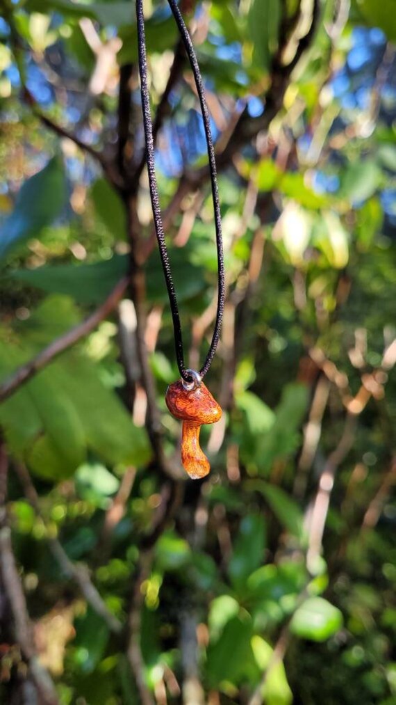 Real Chanterelle Mushroom Necklace Etsy