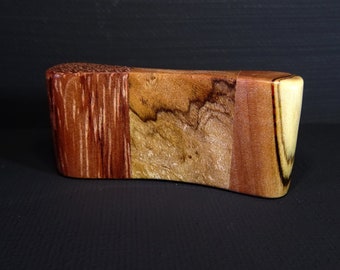 Gorgeous, Wood-Henge Combo - Apple, Cherry and Bubinga woods. An EDC piece of wood art that you use to relax, calm, focus and fidget with.