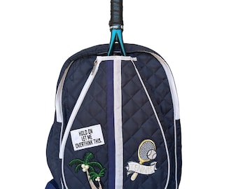 Tennis Backpack Bag new designed by RocktheJacket. Create your own. all one of a kind. Three compartments hold all of your gear plus some.