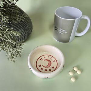 Keramik Vitaminschale Keramik Medikamente Spender Meds Dispenser Pill Box Pill Container Vitamin Serb Weißer Kaktus Pillenschale