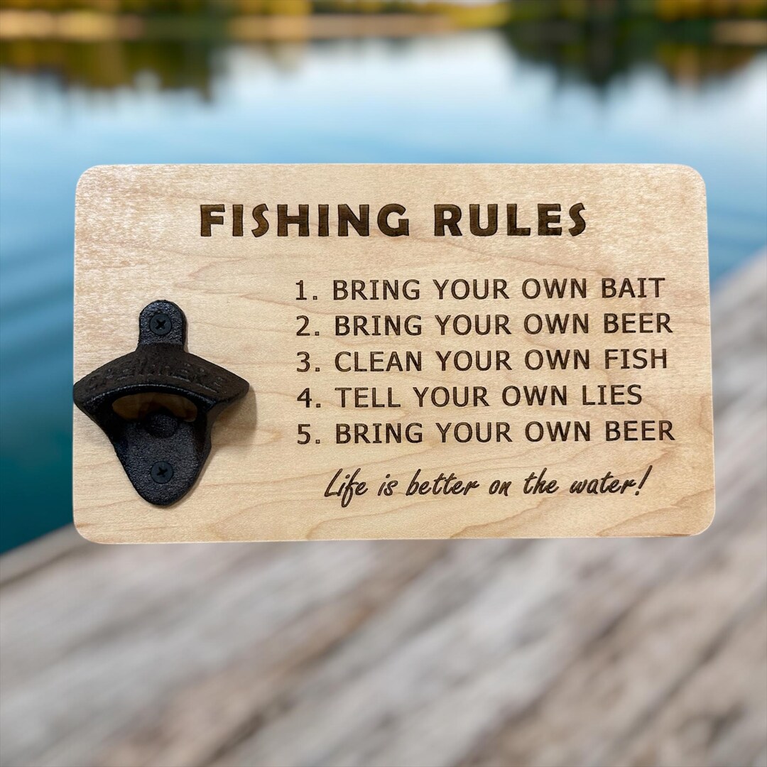 Fishing Rules Bottle Opener - Etsy
