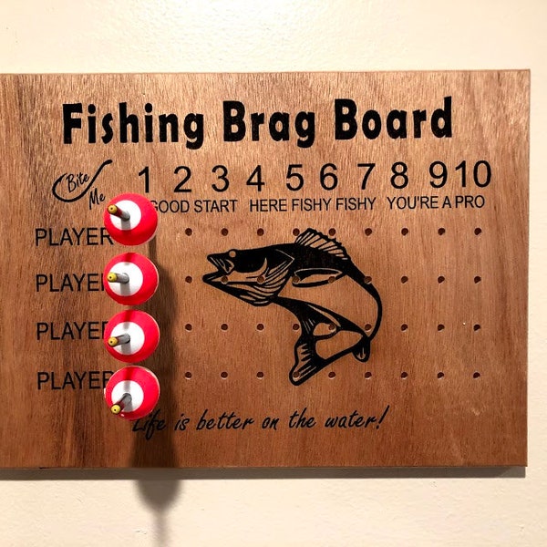 Fishing Brag Board Laser Engraved