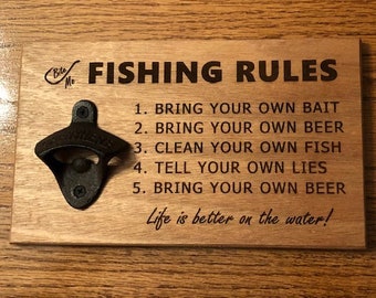 Fishing Rules Bottle Opener