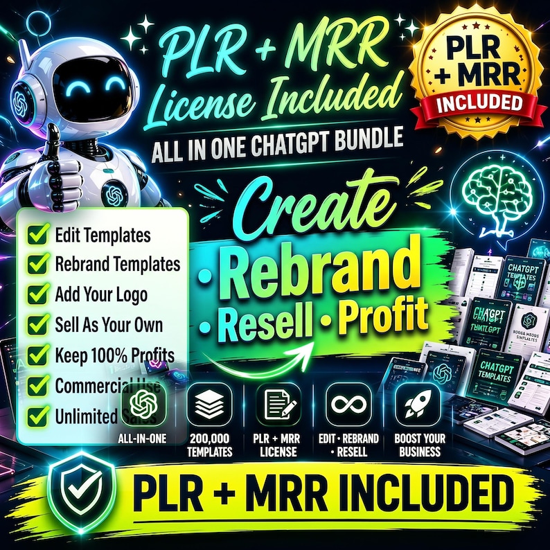 AI digital products MRR bundle with lifetime access and instant download