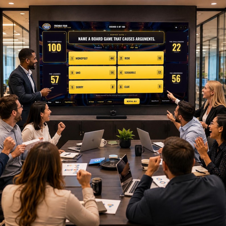 friendly feud game night corporate team building office game