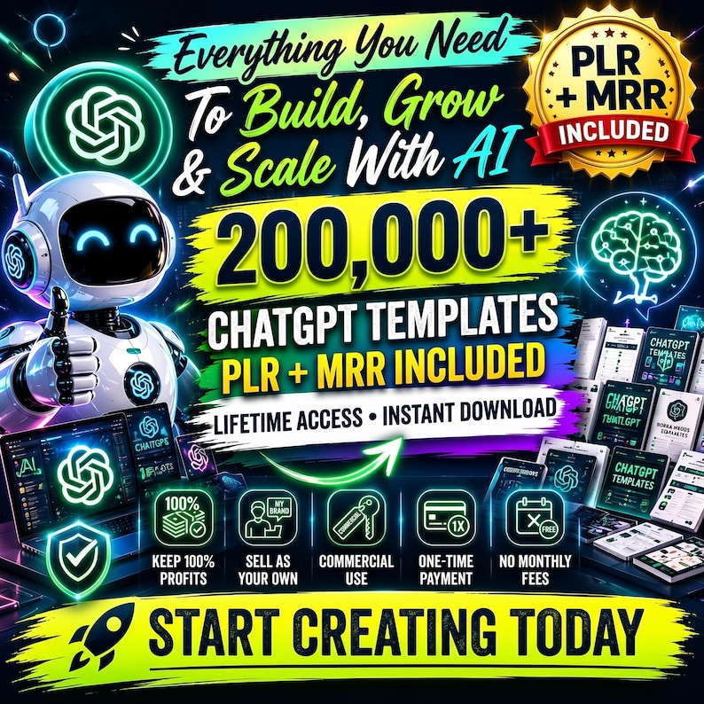 ChatGPT guide included with AI business resources and templates