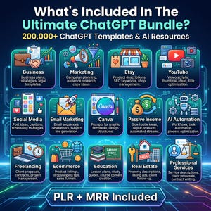 ChatGPT templates bundle for business marketing and content creation
