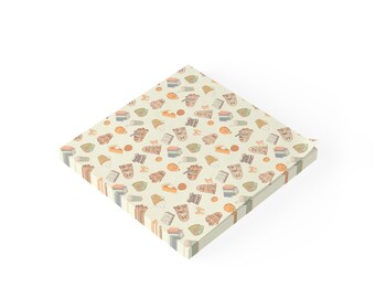 Blocs-notes d'automne - Latte citrouille et livres de lecture de fantômes - Déco de bureau d'automne, papeterie d'Halloween, accessoires de bureau d'automne, saisonnier
