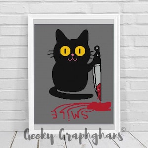 Murder Kitty Crochet Graphghan Pattern