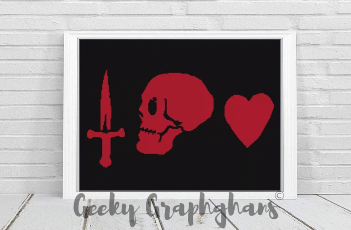Charles Vane Pirate Flag Crochet Graphghan Pattern | Etsy