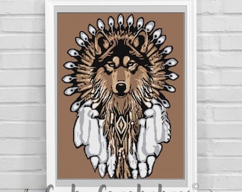Wolf Blanket Crochet Graphghan Pattern